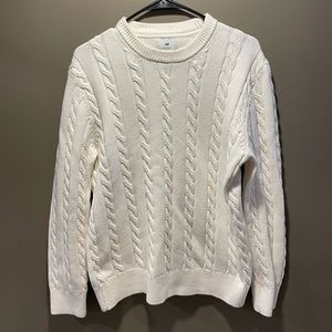 H&M Cream Knit Sweater (Size: S)